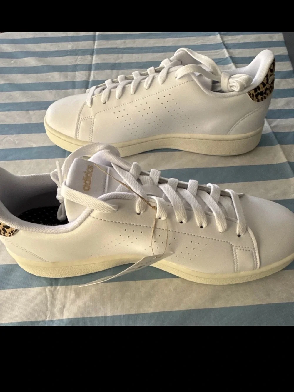 Adidas Advantage White Leopard Sneakers US Women 10 Men 9 GW4850
